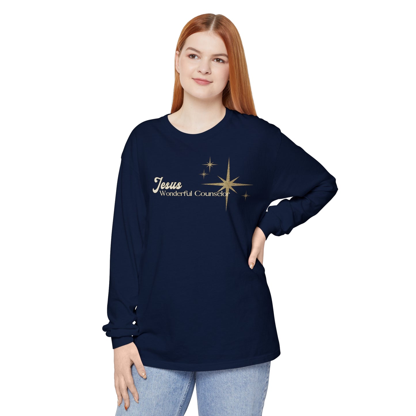 Jesus, Wonderful Counselor Long Sleeve T-Shirt